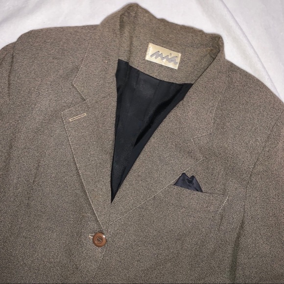 Vintage Greenish Brown Blazer - Picture 3 of 4